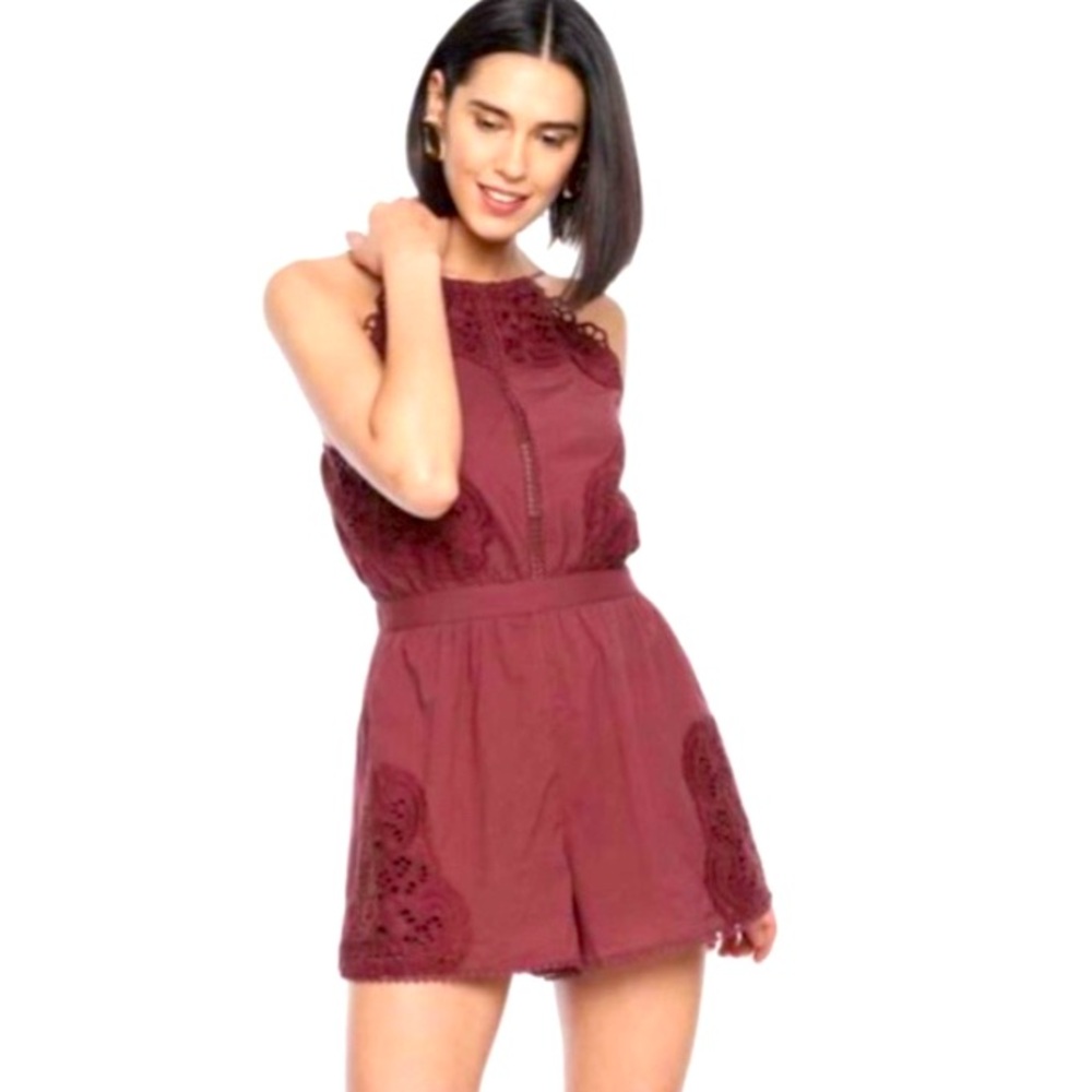 American Eagle Outfitters Burgundy Romper
